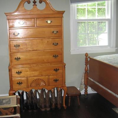 Vintage solid Maple full size bedroom set