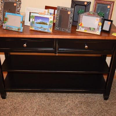Console Table w Picture Frames