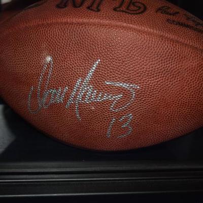 Football Signed by Dan Marino in Case