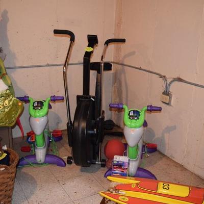 Exercycle, toys