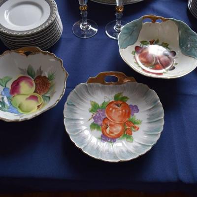 Floral china candy dishes