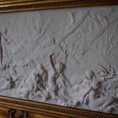 Set of 3 - Perfugium Regibus carved marble plaques