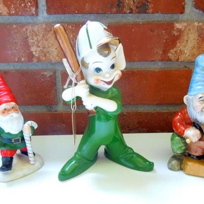 Collectible vintage gnomes and elves.