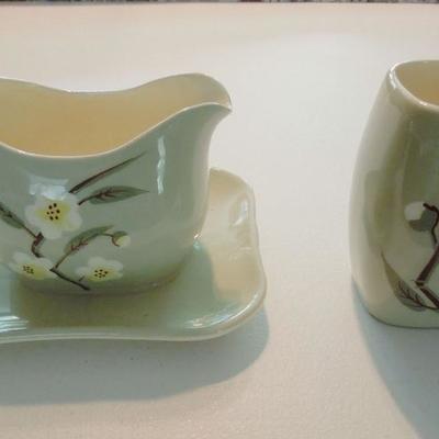 Weil Ware of Calif vintage Blossom pattern celadon color