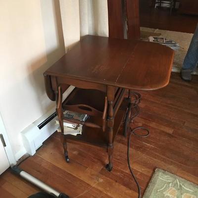 $70 Tea cart is circa 1940â€™s. 2 drop leaves w/ tray & bottom shelf  (photo 2 of 2) * Cash Only.  No Returns. Local Pick Up In Media,...