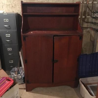 $120   Brown Wood Cabinet   (photo 1 of 2)   * Cash Only.  No Returns. Local Pick Up In MEDIA, PA.  Buyer needs to bring vehicle, tools...