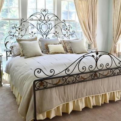 Hand wrought king bed