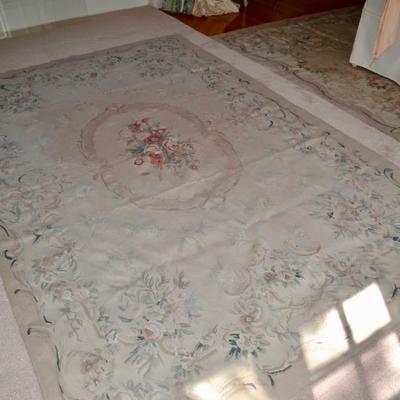 One of two Aubousson rugs