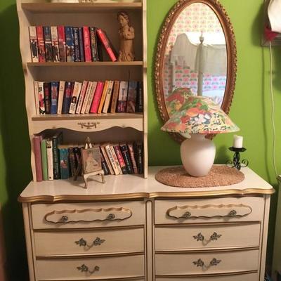 Girl's white French Provincial bedroom set. Full-sized canopy bed too. (photos to come)