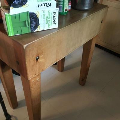 butcher block table/island