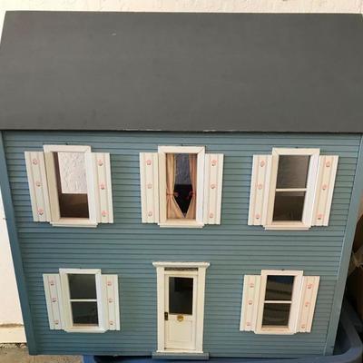 Doll House with miniature furniture, People, and Cabinetry