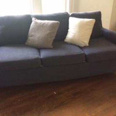 ROWE Fuller Sofa (Slip Cover in Navy Blue) + 2 Pillows

Length:  76