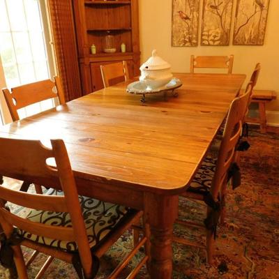 long farmhouse style dining set