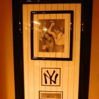 Joe DiMaggio signed memorabilia 