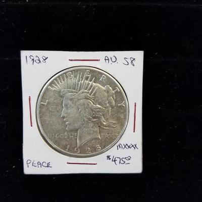1928-P Peace Dollar AU58