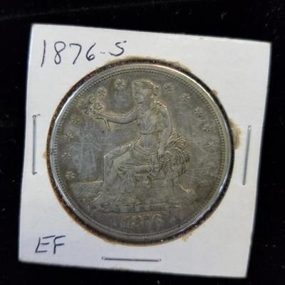 1876-EF Trade Dollar