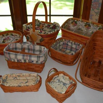 Longaberger Baskets with Liners