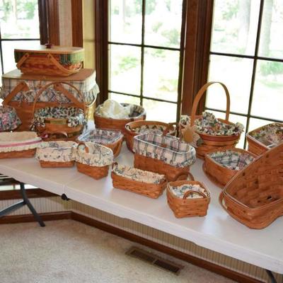 Longaberger Baskets with Liners