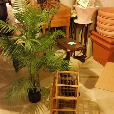 birdcage, indoor faux plants (many others not shown)