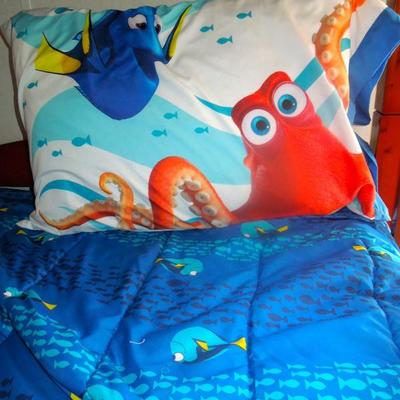 Finding Dory twin sheet set, comforter and curtains
