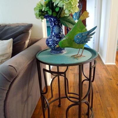 Metal side table