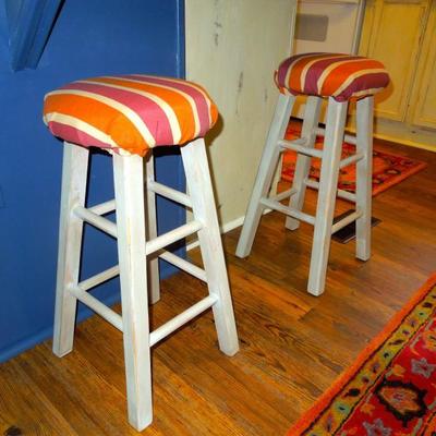 Upholstered stools.