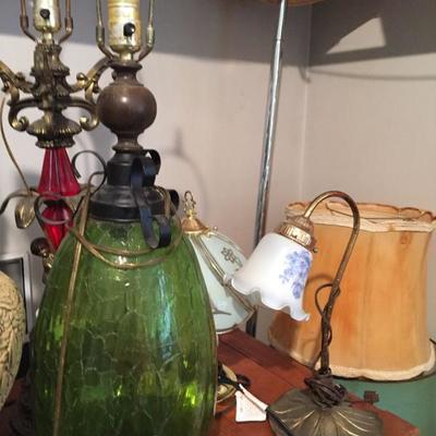 Eclectic Assortment of Lamps.