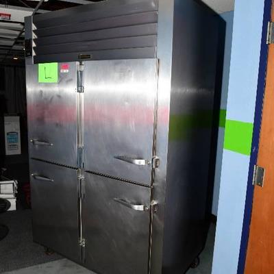 Traulsen Double Split Door Cooler On Wheels