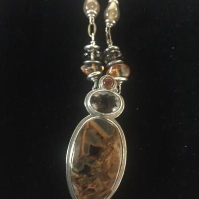 Sterling Silver Agate Necklace