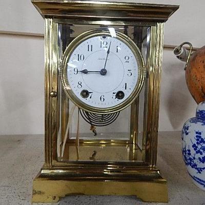 AD Mougin French Brass Clock