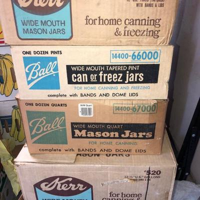 Boxes of Mason/Canning Jars