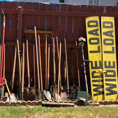 Wide Load Signs and Yard Tools