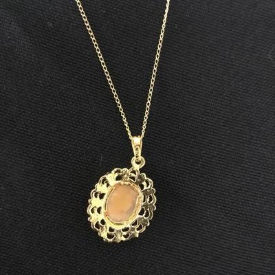 14kt Gold Necklace 16'' with 14kt Gold