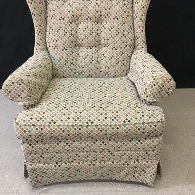 Upholstered Neutral Wing Back Chair