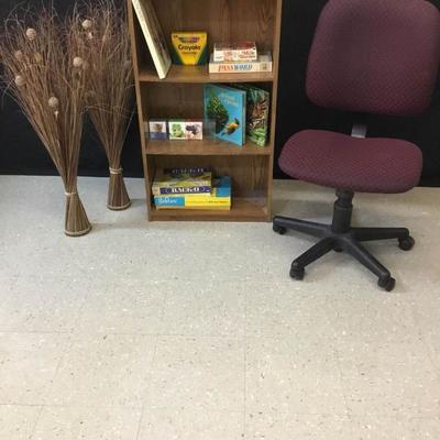 Sauder Bookcase, Office Chair