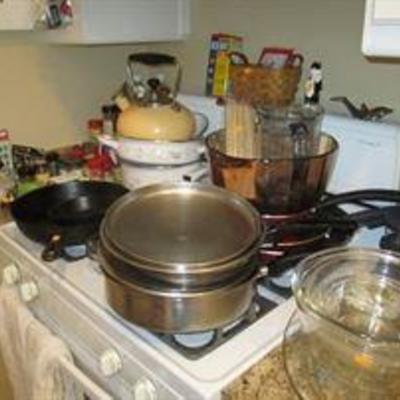 Cookware Cast Iron pan and other pots and pans