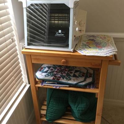 Small Wooden Kitchen Utility Cart, $85