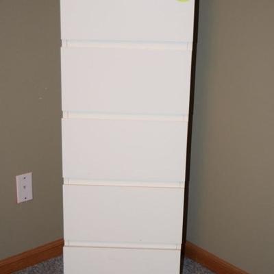 Tall 5-drawer white dresser