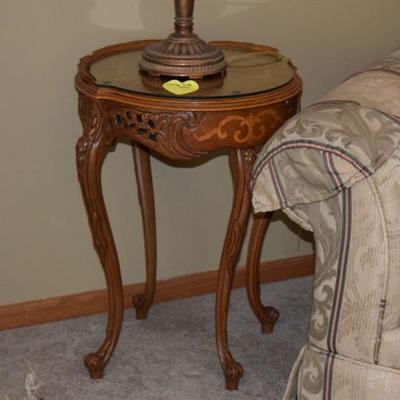 Side table, lamp