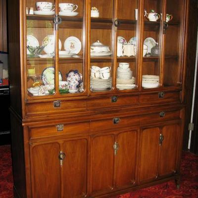 large MCM White Furniture Co china cabinet   BUY IT NOW  $ 635.00