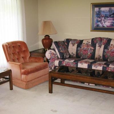 TUFTED SIDE CHAIRS BUY THEM NOW $ 55.00 EACH
Broyhill sofa couch  BUY IT NOW  $ 185.00
coffee table  BUY IT NOW  $ 45.00