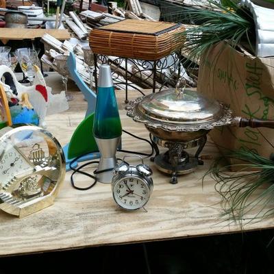 clocks silver plate home decor