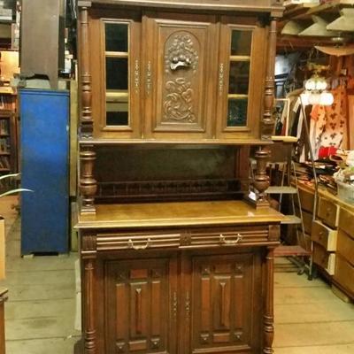 English oak Renaissance sideboard