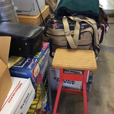Stool. Suitcases, 