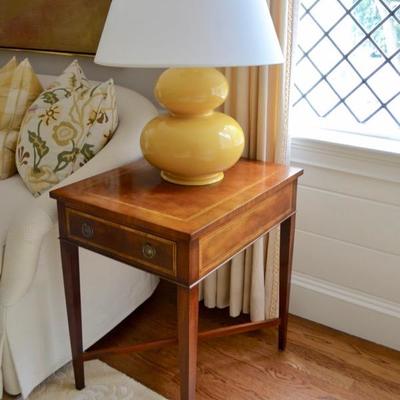 One of a pair of Trosby end tables
