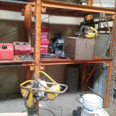 Gas tanks and industrial shelving 