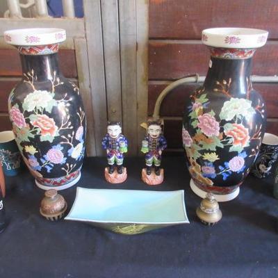 Asian vases and other decor