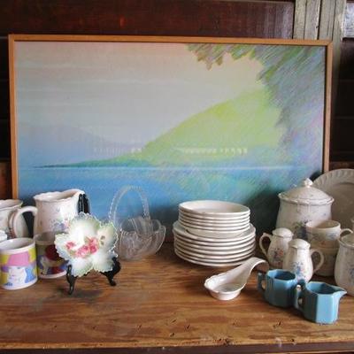Fun collection of glass and pottery ware
