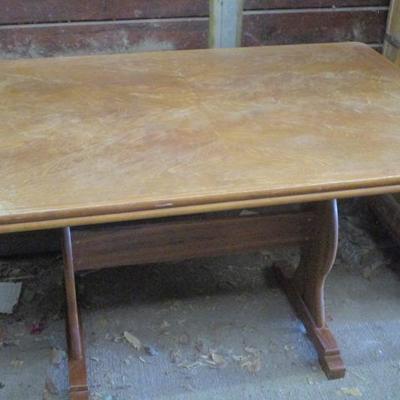 Large solid wood sewing table