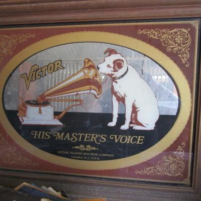 Vintage RCA Victor classic dog photographed mirror